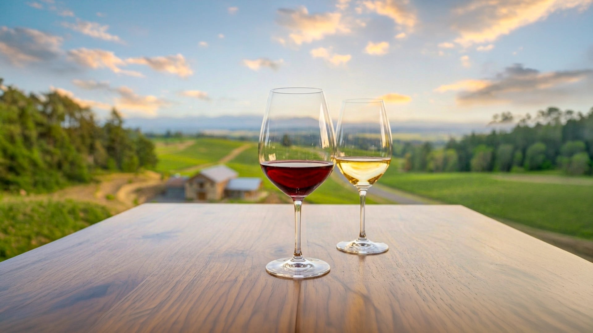Oregon wine country vineyards
