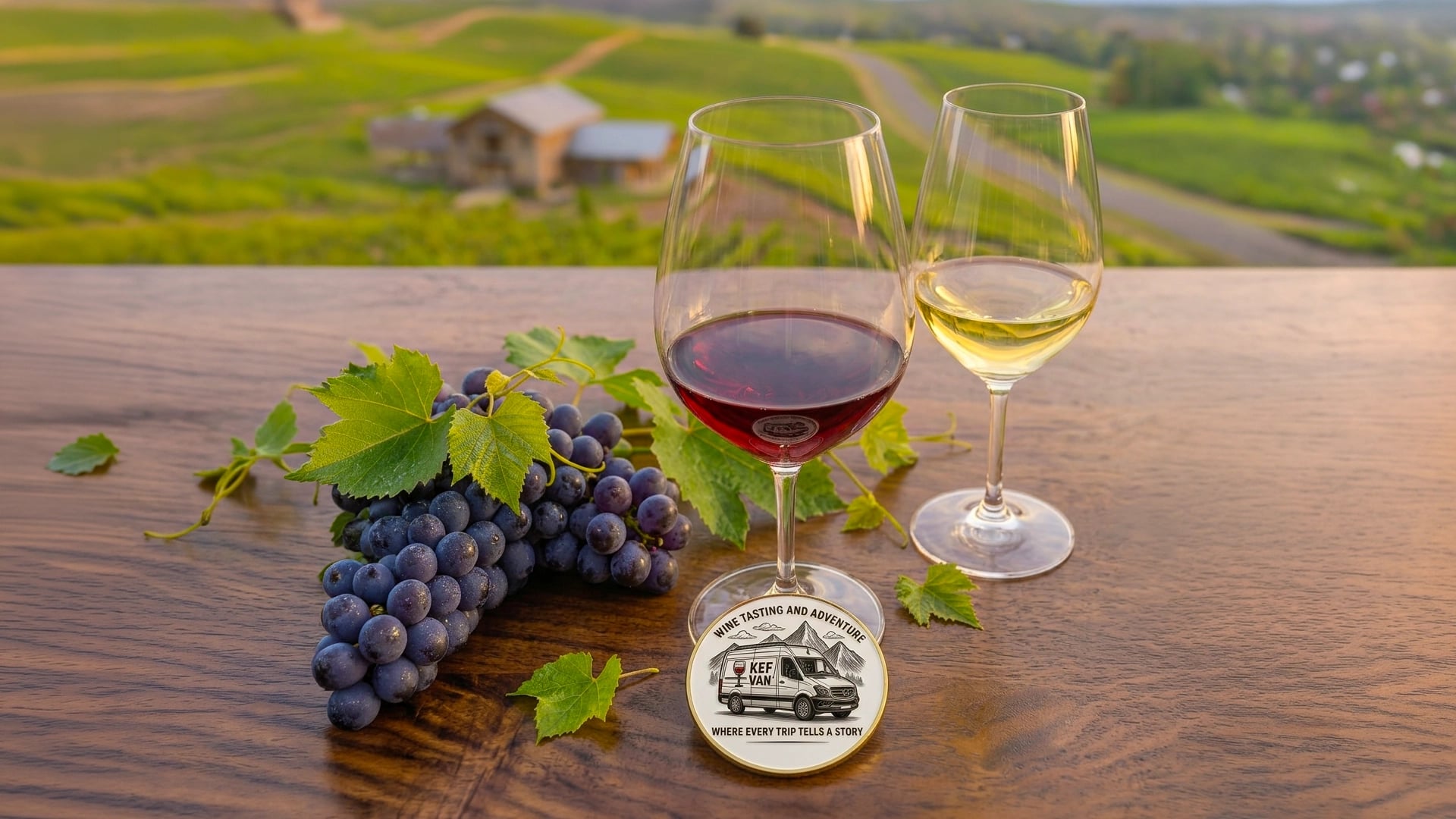 Wine tour group enjoying Oregon wine country